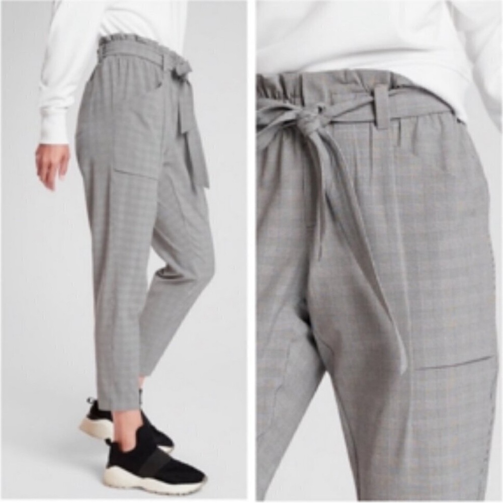 Athleta Skyline Pant Paperbag Waist Belted Stretch Travel sz 2